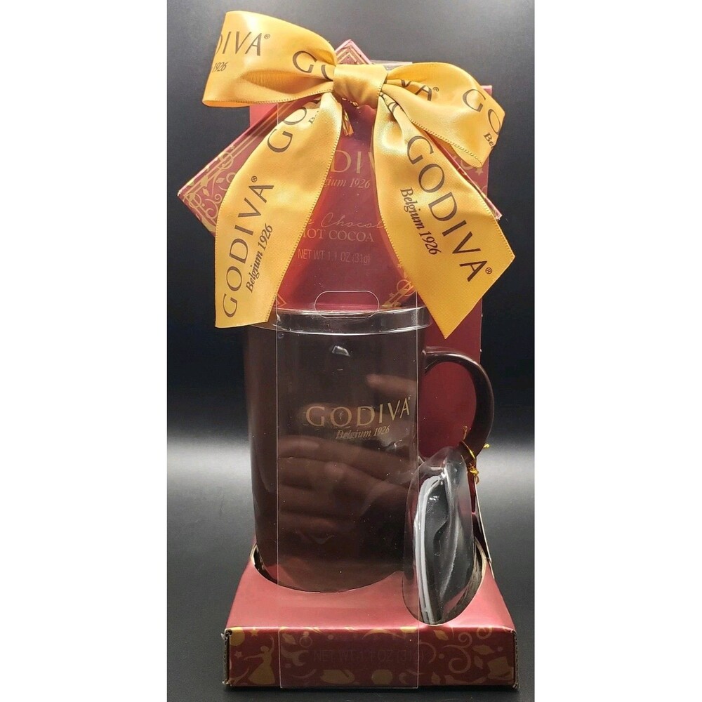 Godiva Milk Chocolate/ Hot Cocoa Godiva Mug Gift Set Microwave & Dishwasher Safe